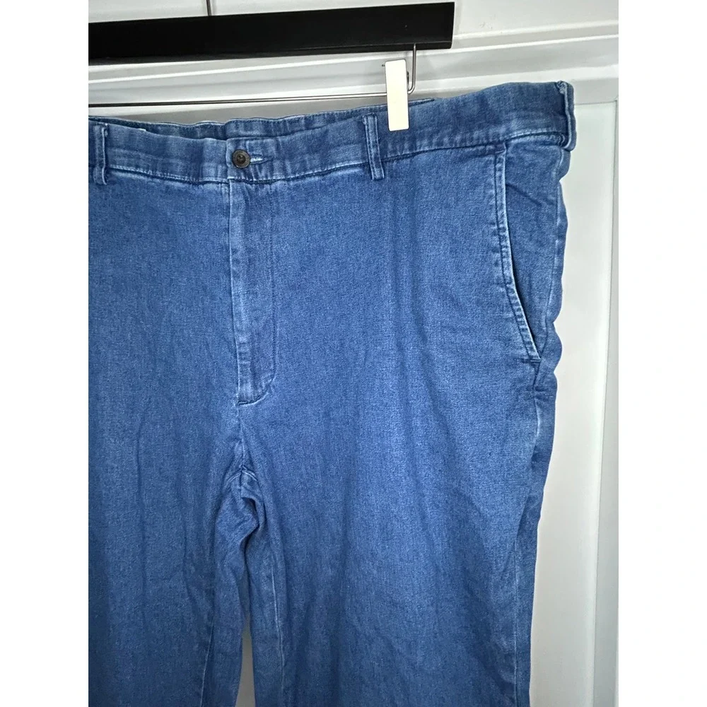Orvis Sporting Traditions Mens Blue Denim Chino Pants 44x29 Stretch Cotton - Picture 4 of 9